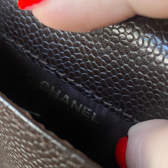 Chanel brown caviar cigarette case, authentic - Picture 9 of 10